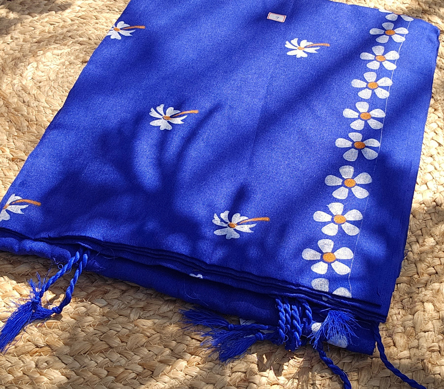 MulMul Flower HandPaint Saree 3