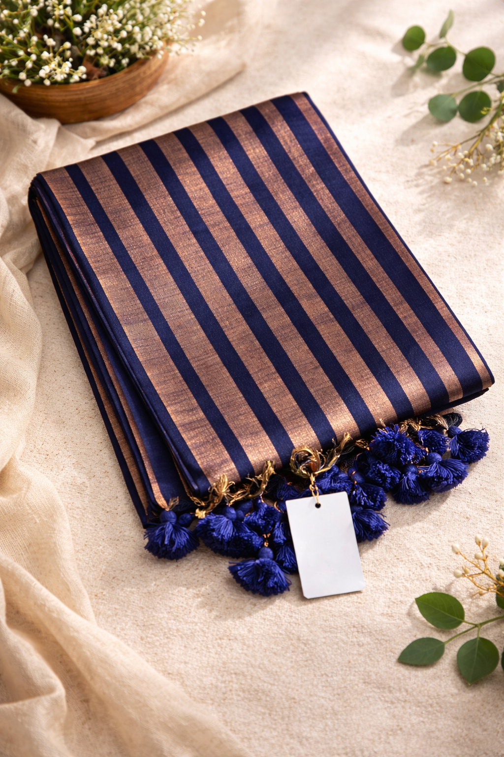 Striped Mul Cotton Saree 2