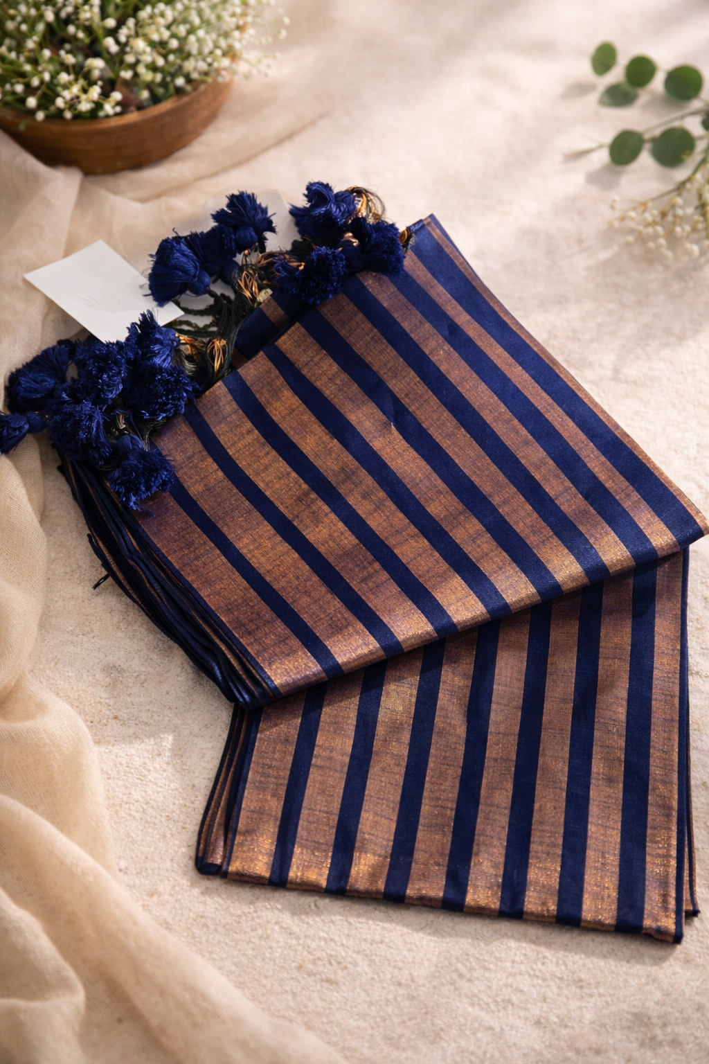 Striped Mul Cotton Saree 2