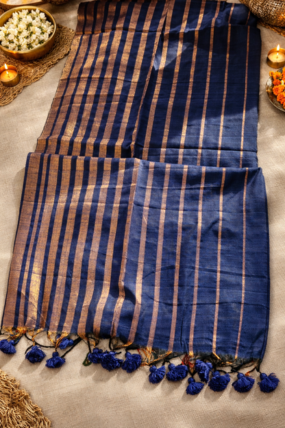 Striped Mul Cotton Saree 2
