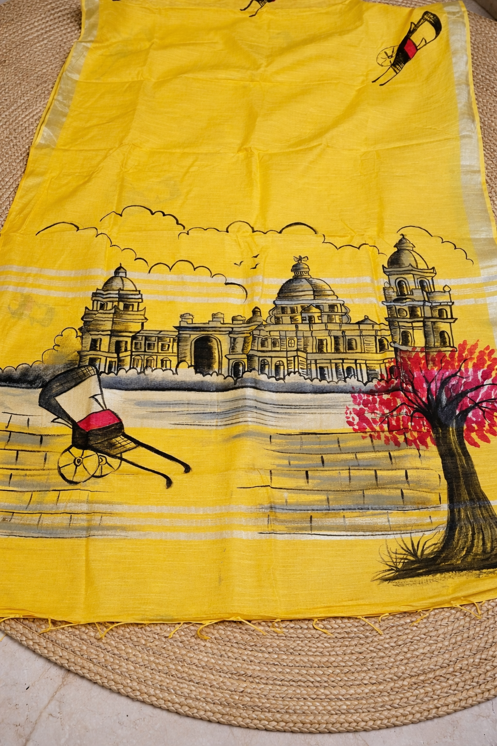 Linen HandPaint Saree