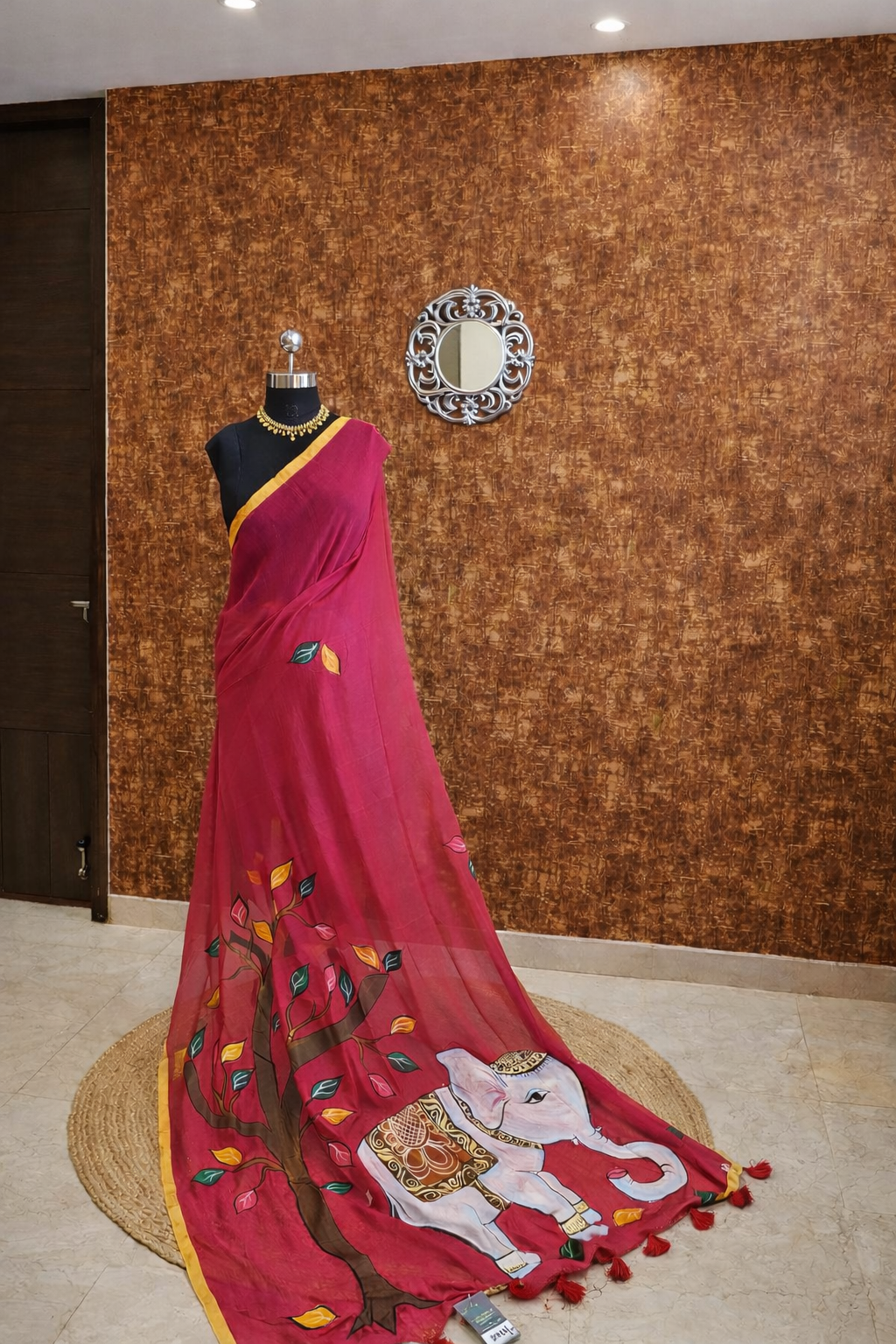 Hathi HandPaint Saree 4