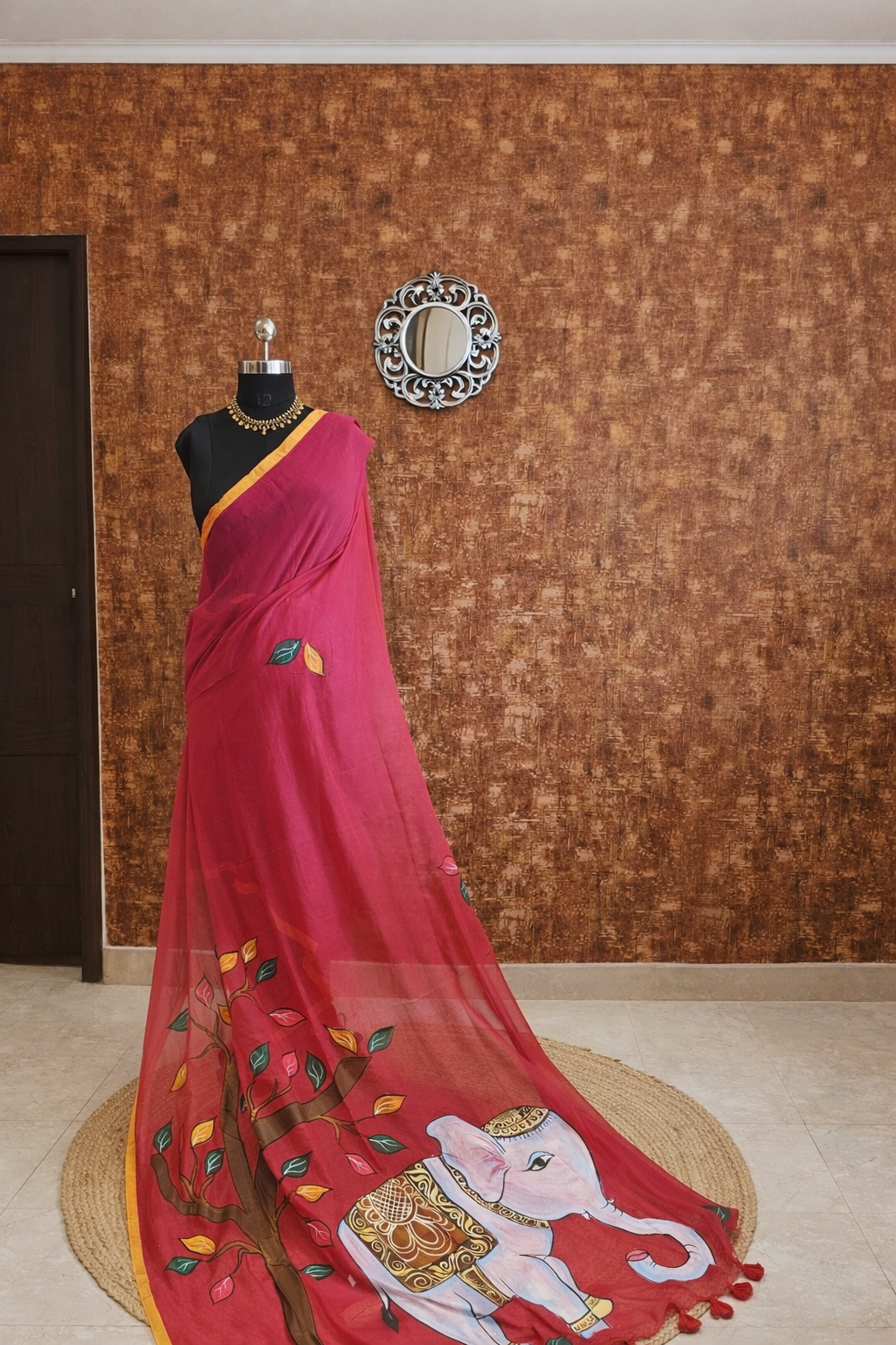 Hathi HandPaint Saree 4