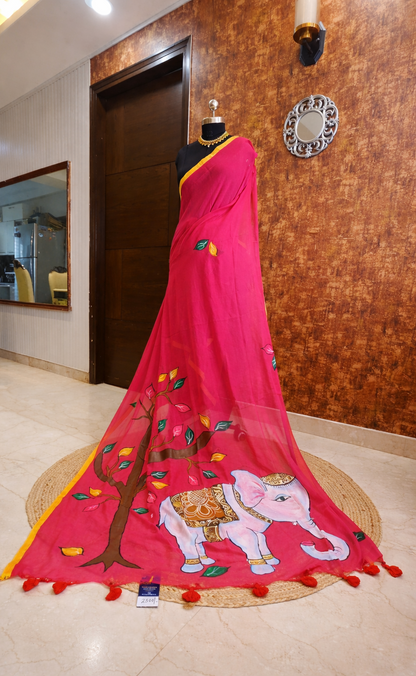 Hathi HandPaint Saree 4
