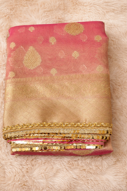 Tissue Banarasi Saree 2 with lace Border