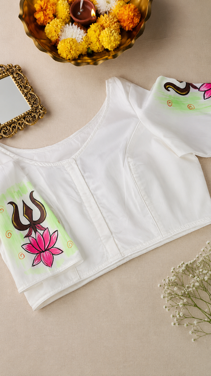 Hand-Painted Shivaji Stitched Blouse