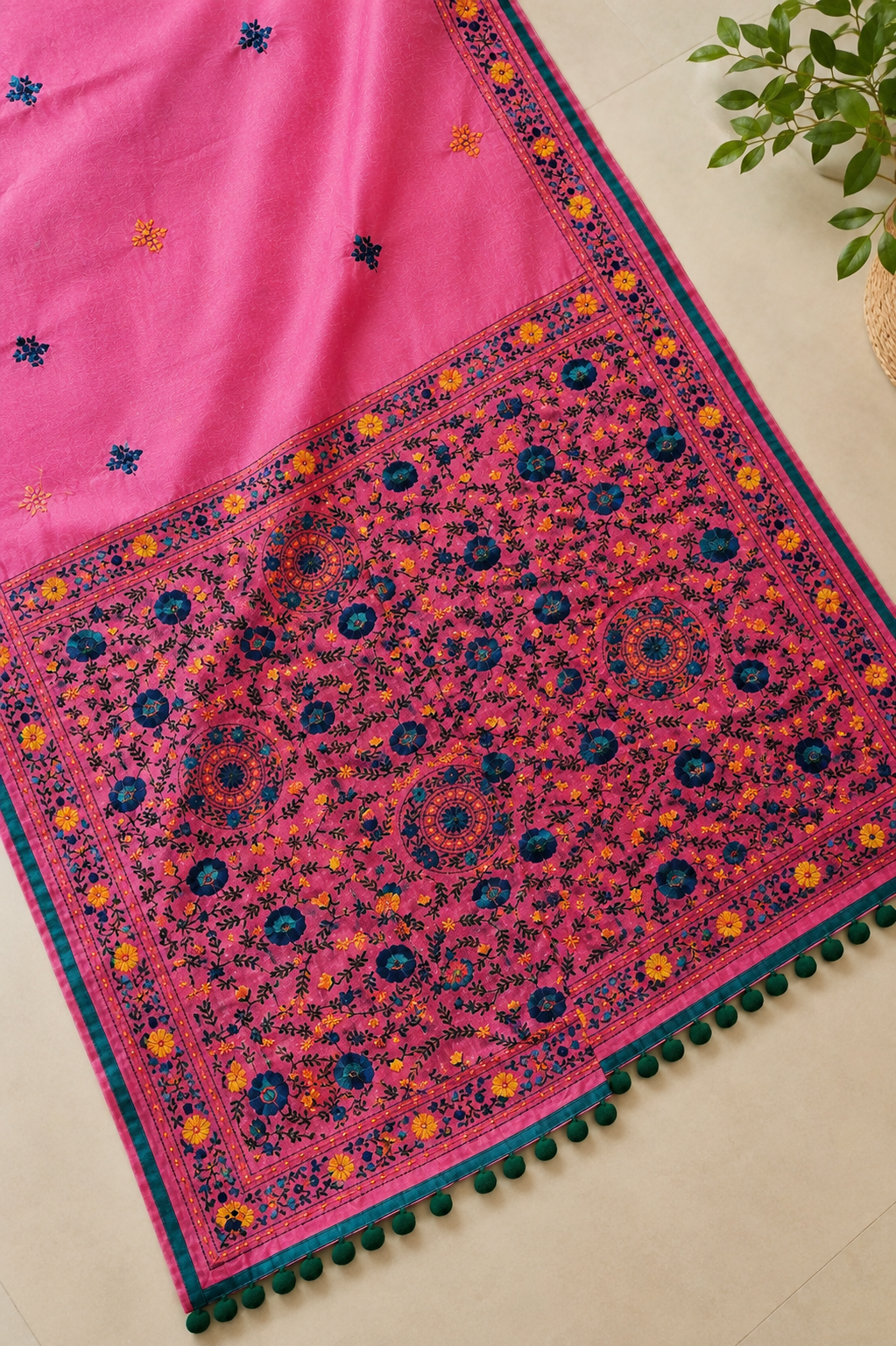 Noori Pink Heritage Saree