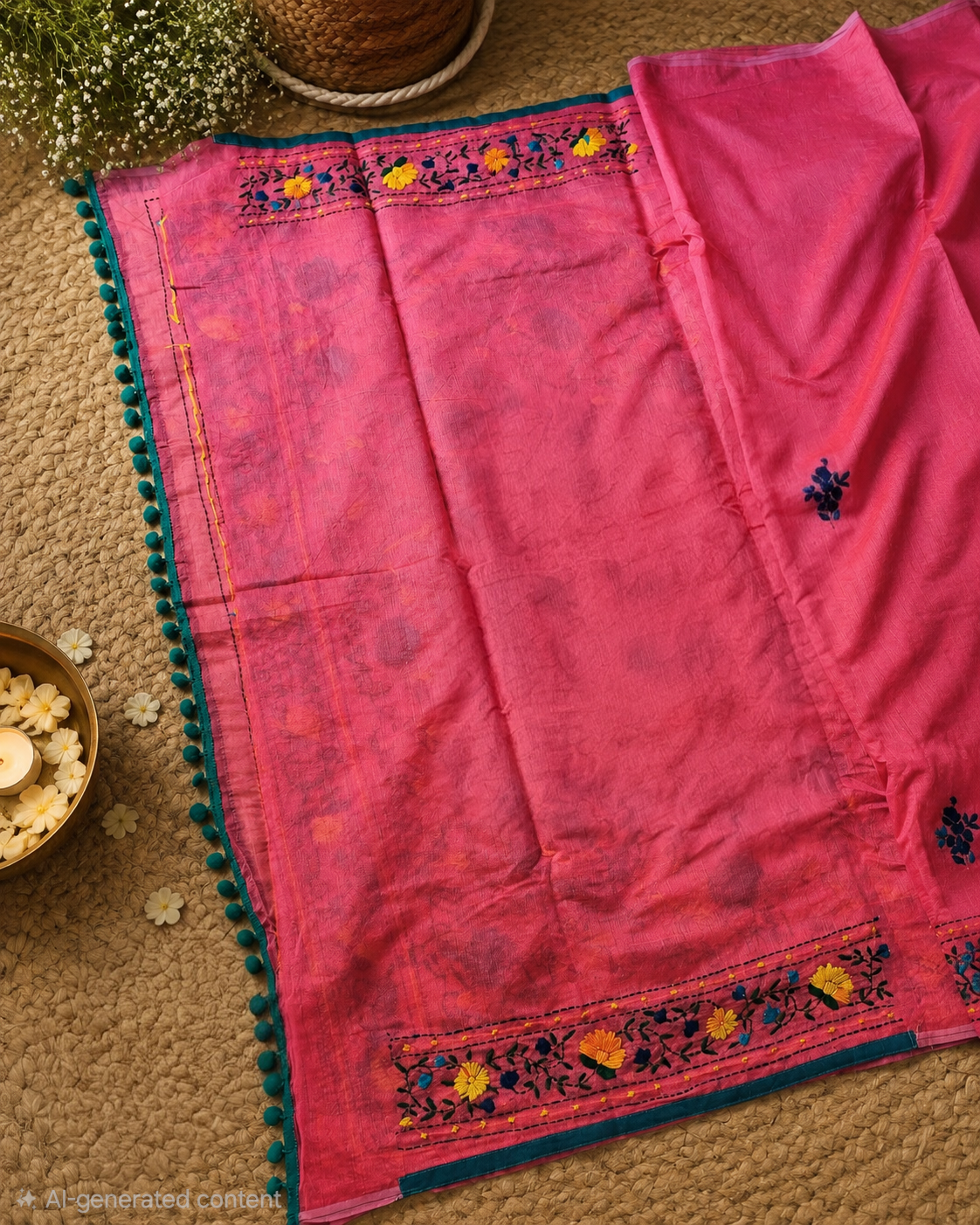 Noori Pink Heritage Saree