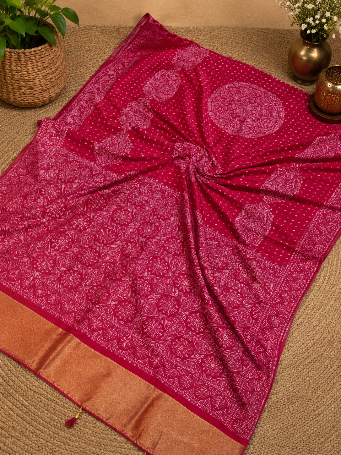 Gulab Bandani Saree