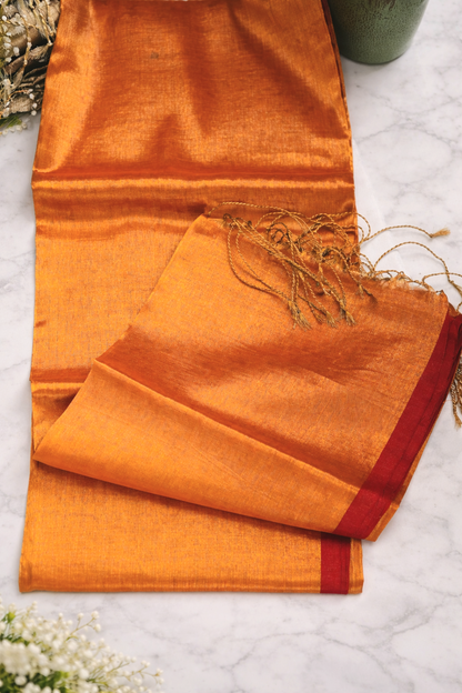 Tissue Saree Orange