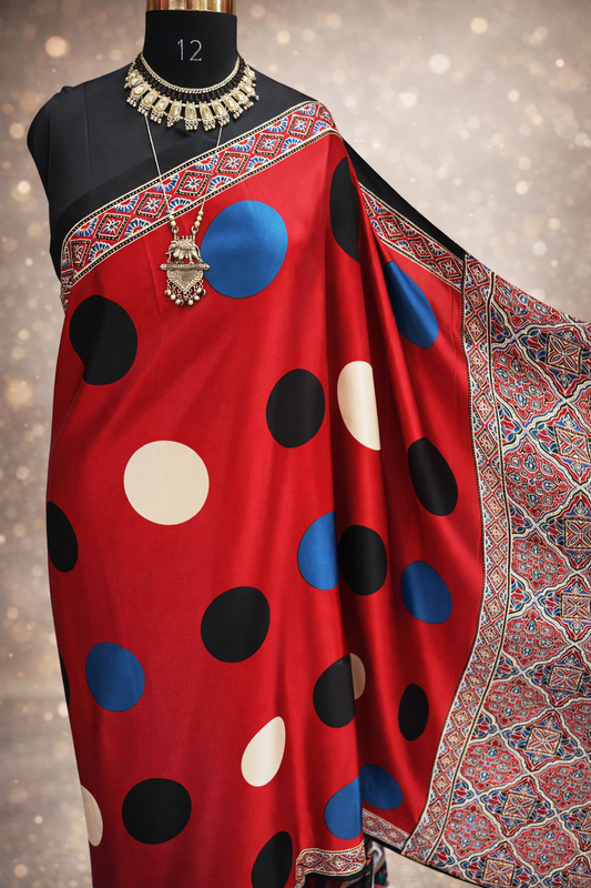 Ajrak Print Saree