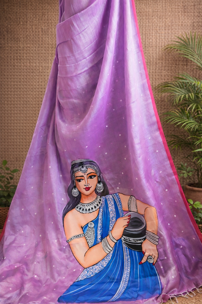 Raga Tissue HandPaint Saree 1