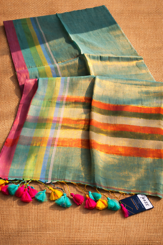 Stripe Tissue Saree