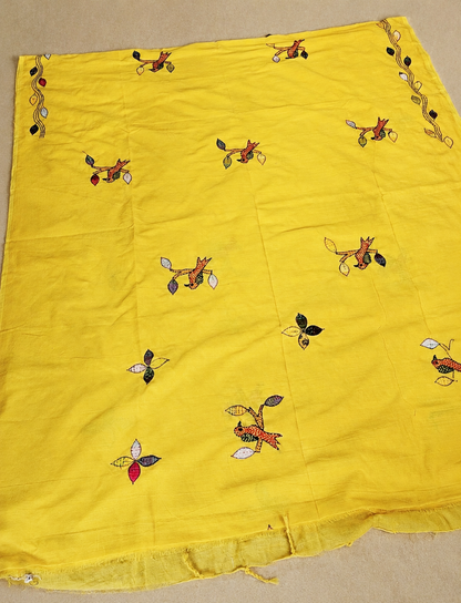 Bird kantha - Yellow