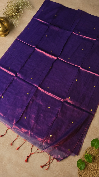 Purple Gini Tissue Saree
