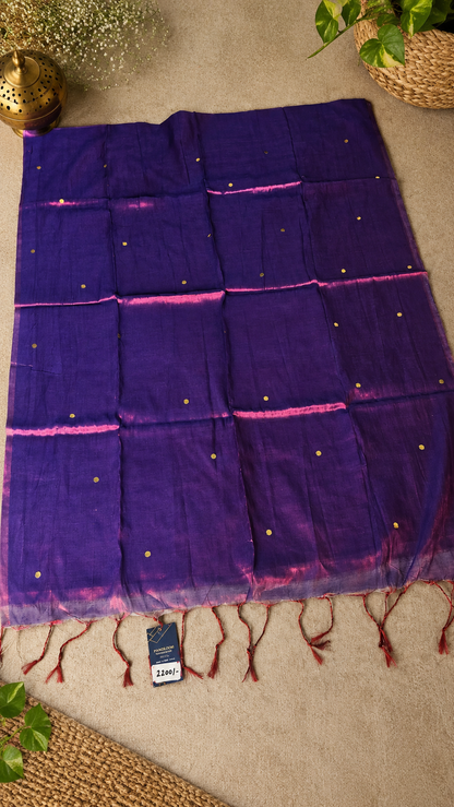 Purple Gini Tissue Saree