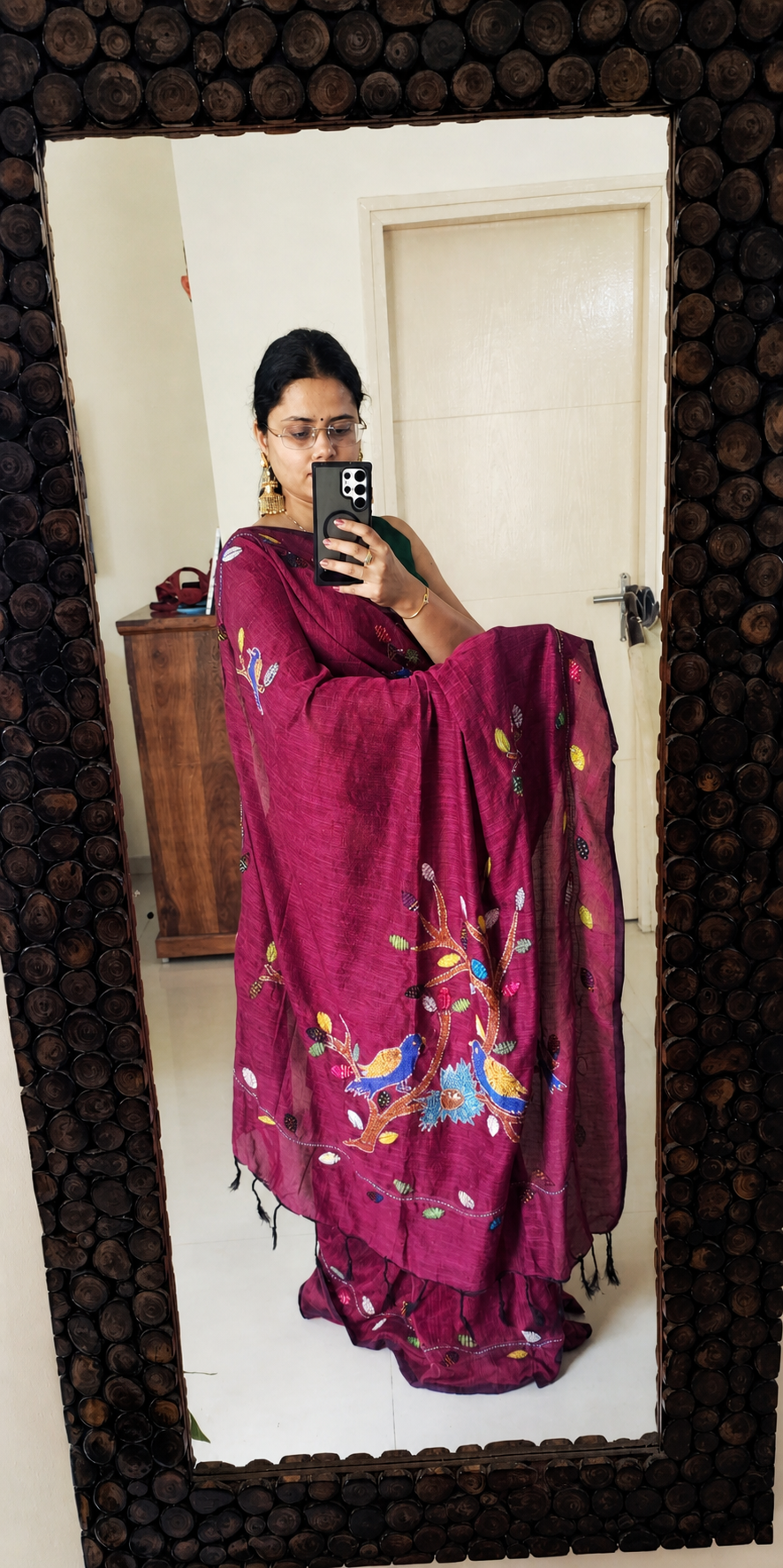 Bird kantha - Wine
