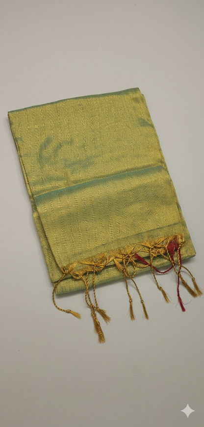 Tissue Saree Sea Green