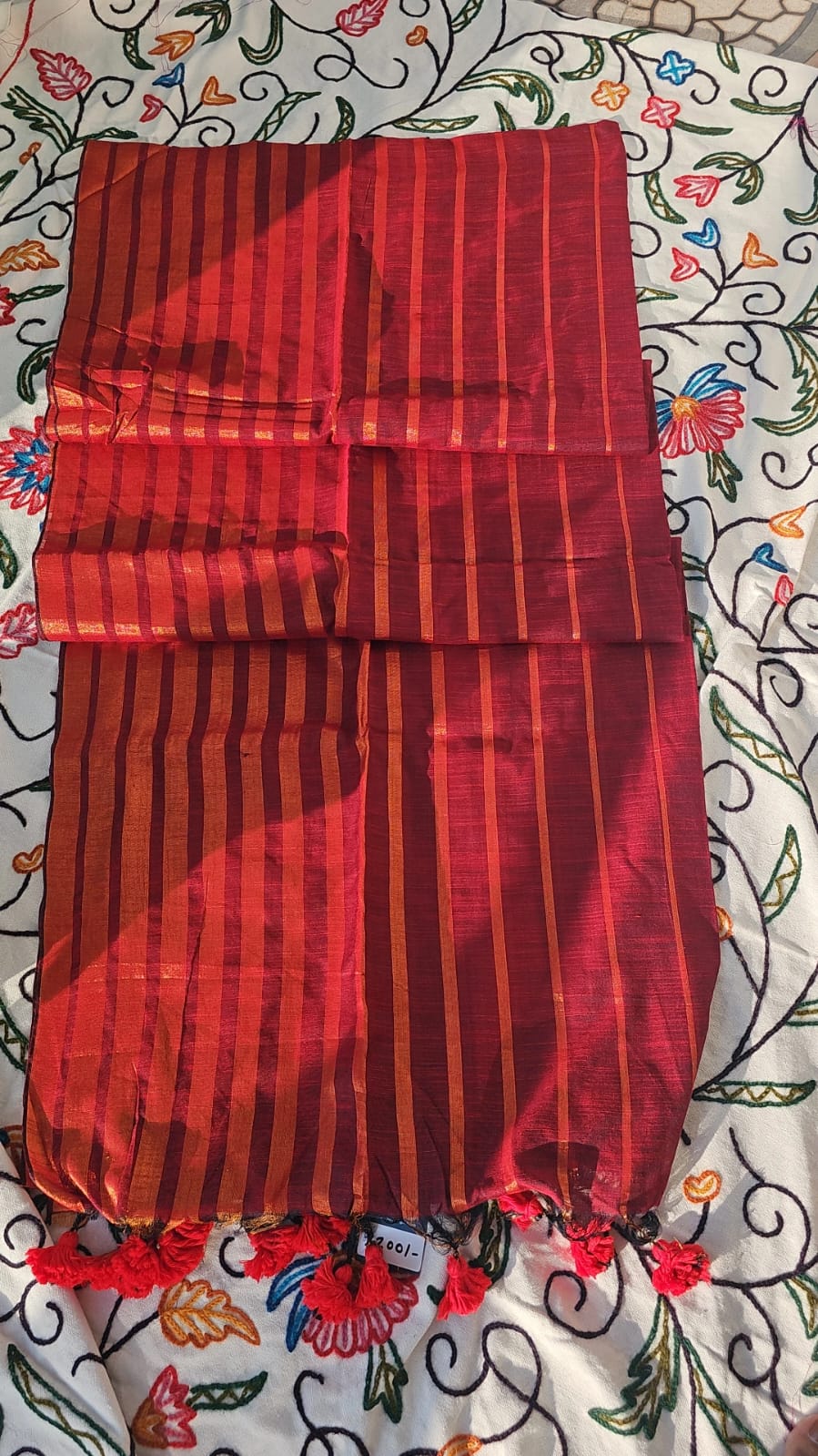 Striped Mul Cotton Saree