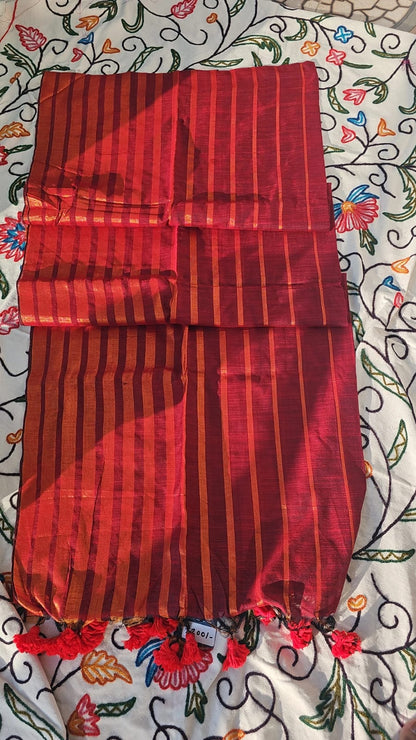 Striped Mul Cotton Saree