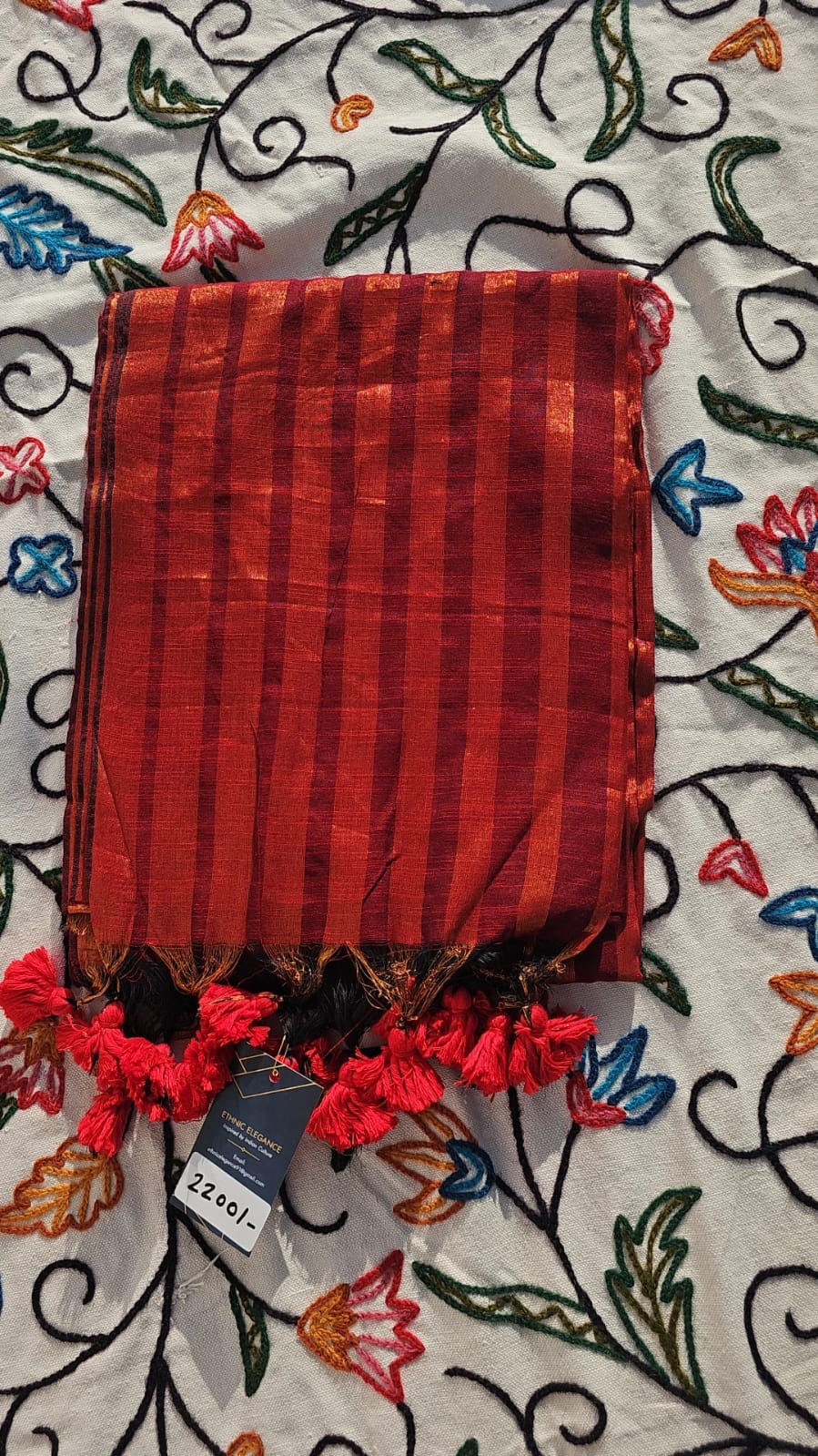 Striped Mul Cotton Saree