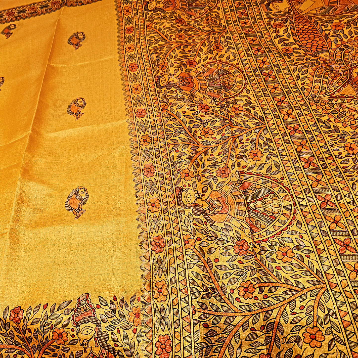 Madhubani Print Saree