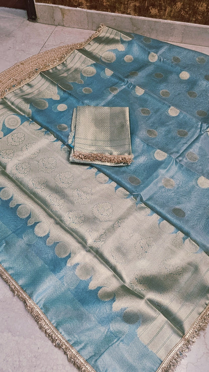 Tissue Banarasi Saree 1 with lace Border