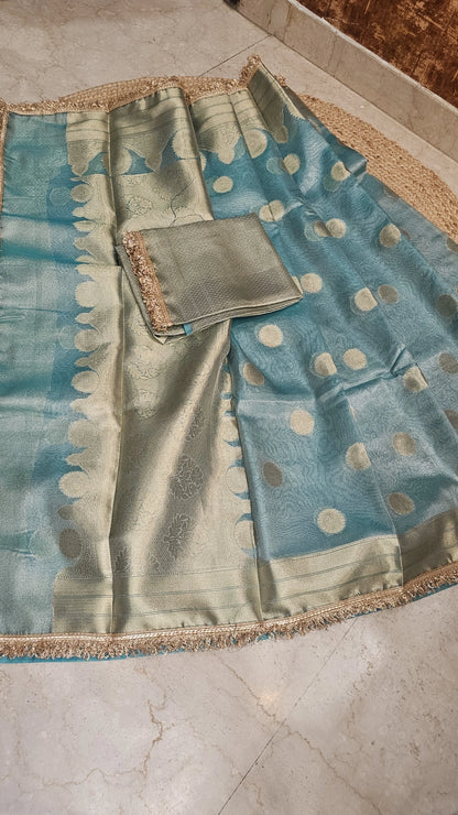 Tissue Banarasi Saree 1 with lace Border