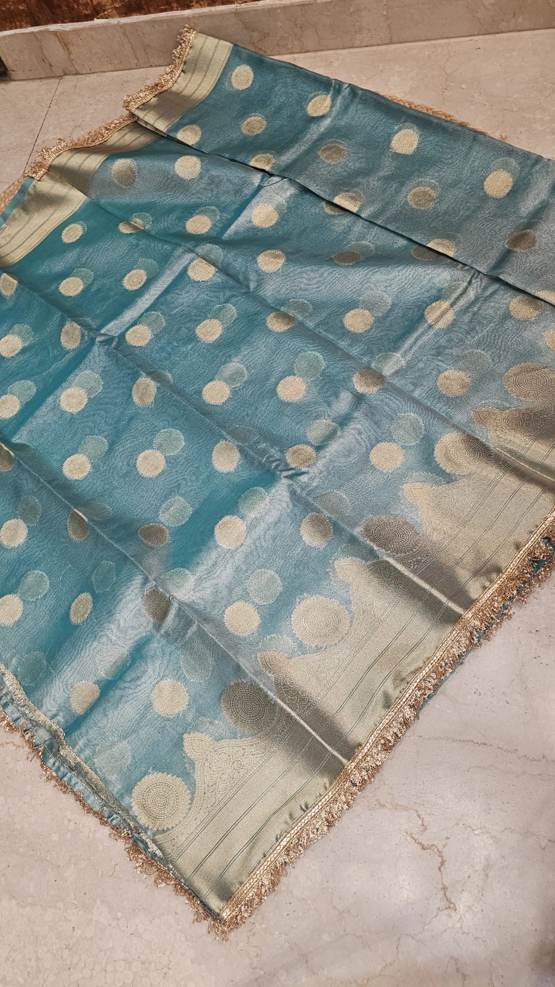 Tissue Banarasi Saree 1 with lace Border