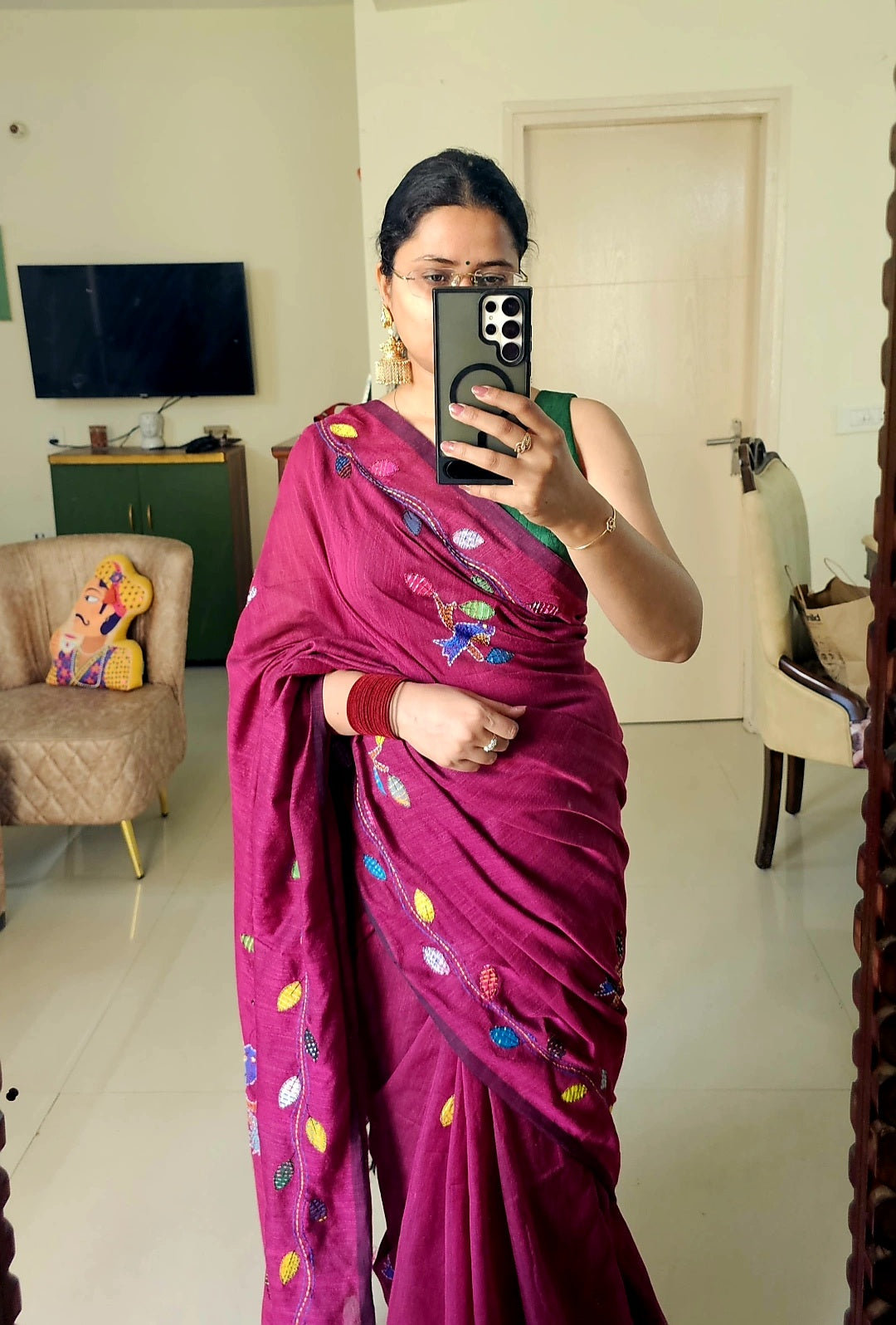 Bird kantha - Wine