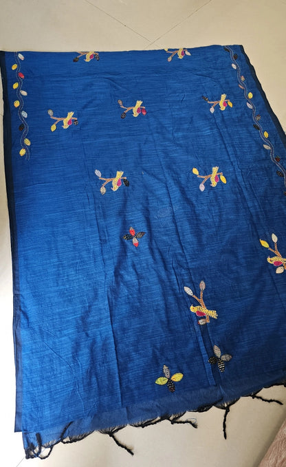Bird kantha - Blue