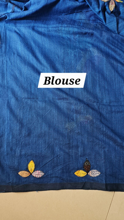 Bird kantha - Blue