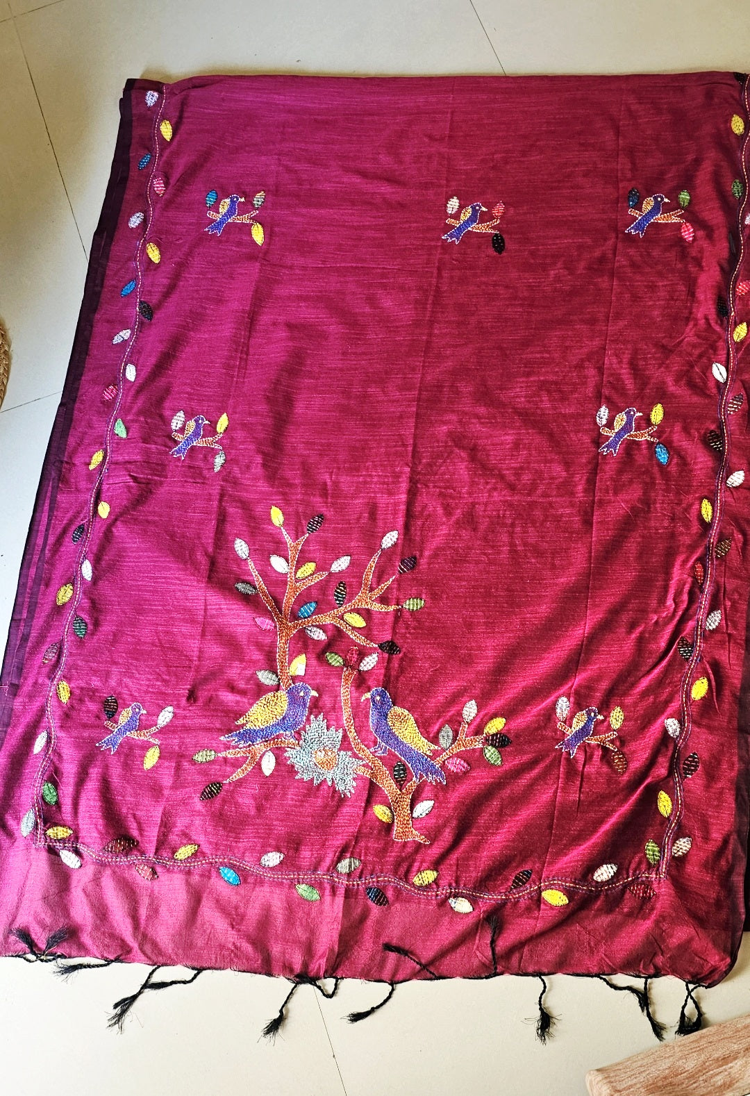 Bird kantha - Wine