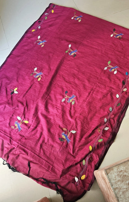 Bird kantha - Wine