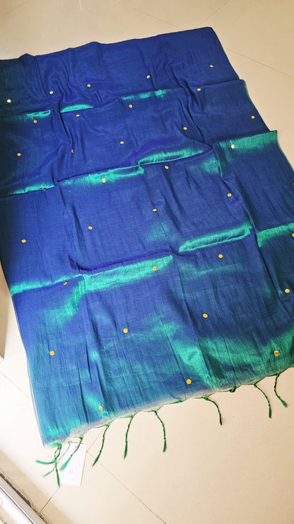 Gini Peacock Tissue Saree