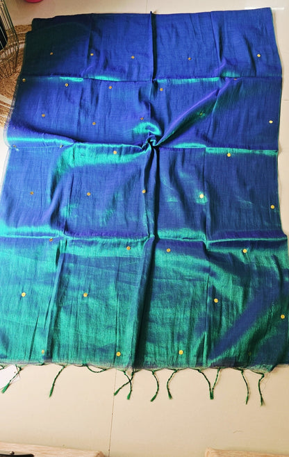Gini Peacock Tissue Saree
