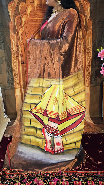 Raga Tissue HandPaint Saree 2