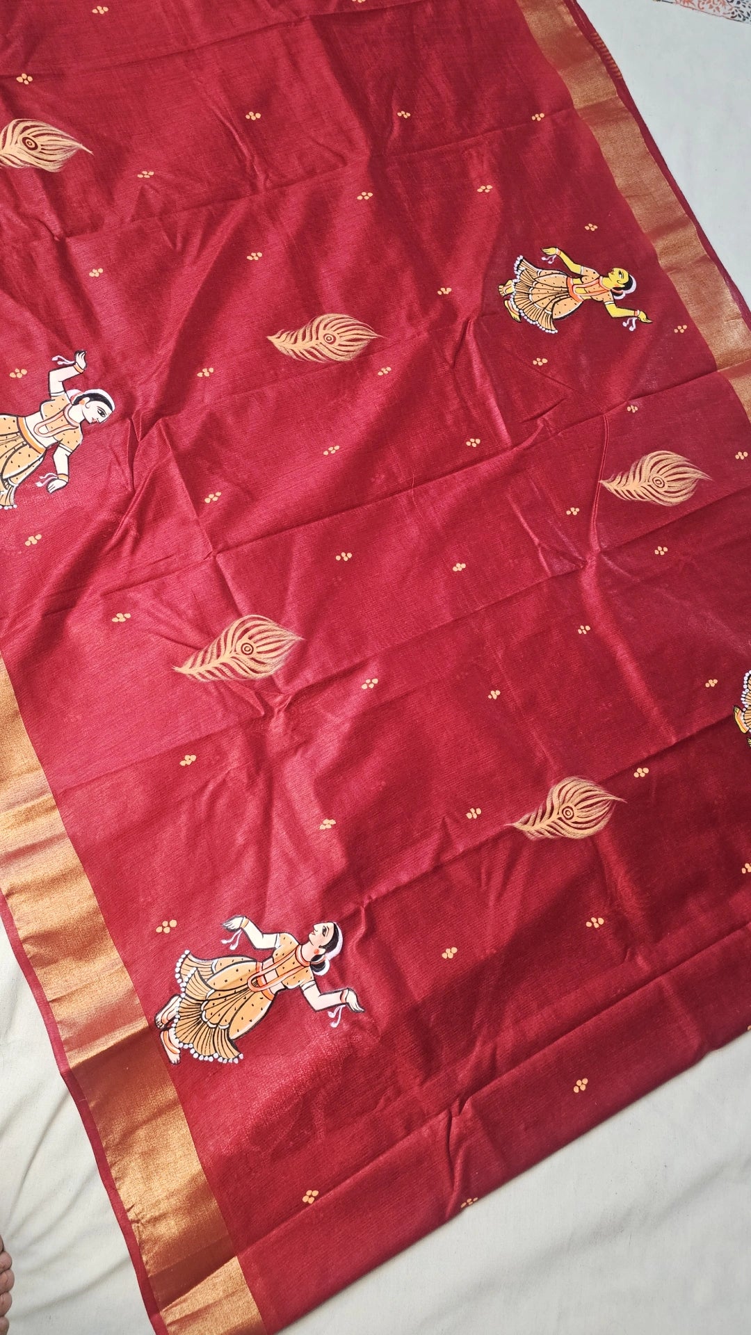 Krishan Rasleela HandPaint Saree