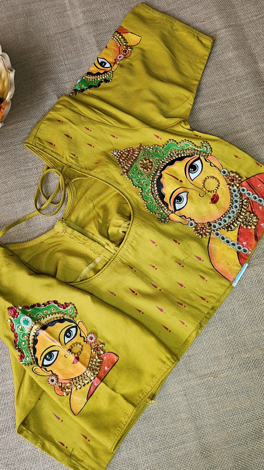 Hand-Painted 3D Blouse