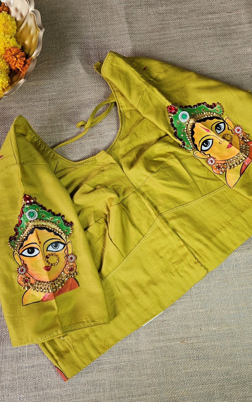 Hand-Painted 3D Blouse