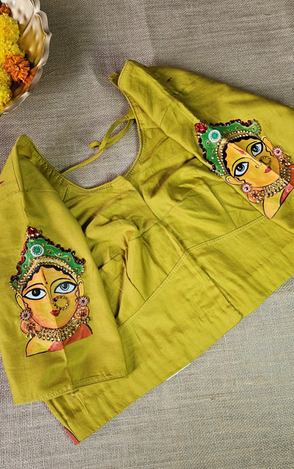 Hand-Painted 3D Blouse