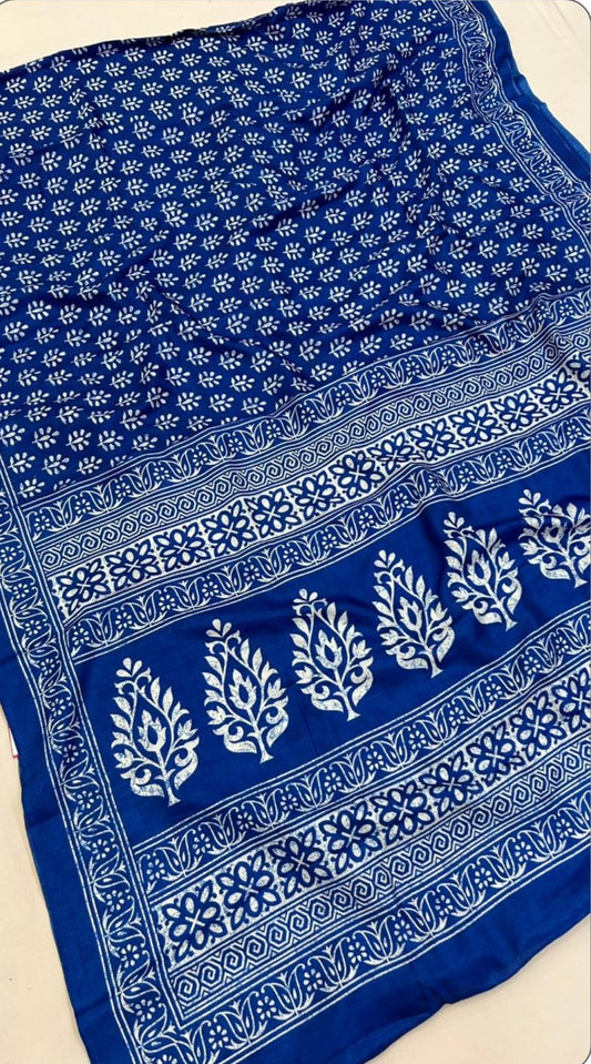 Indigo Saree 3