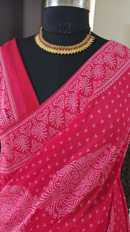 Gulab Bandani Saree