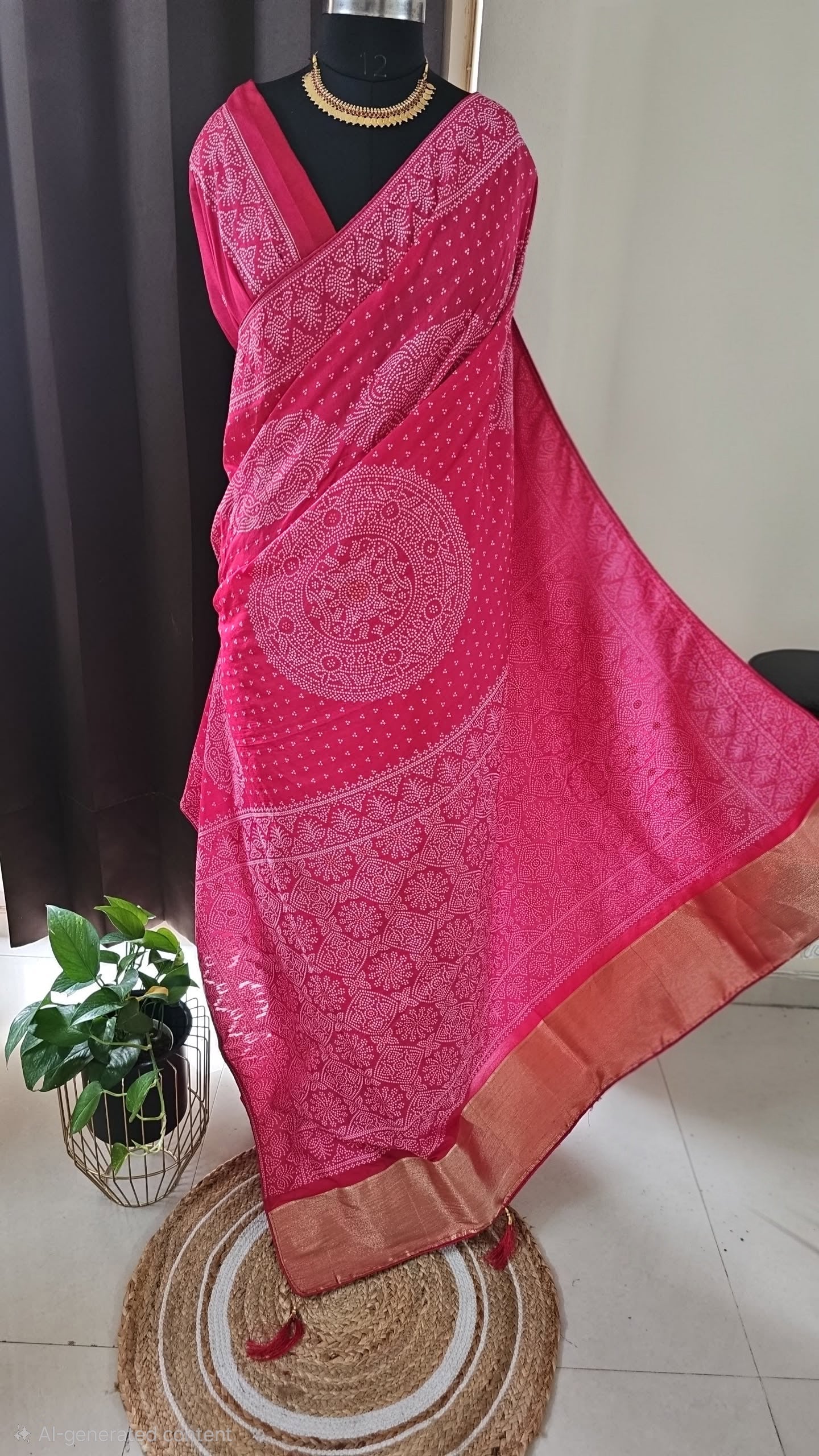 Gulab Bandani Saree