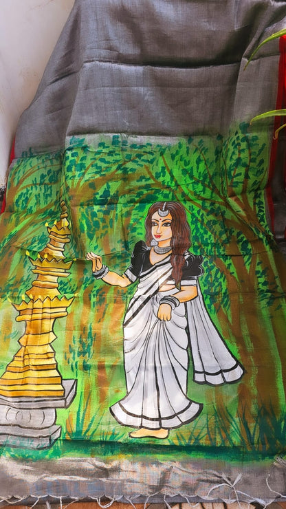 Raga Tissue HandPaint Saree 3