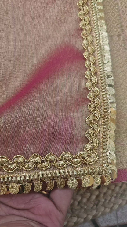 Tissue Banarasi Saree 2 with lace Border
