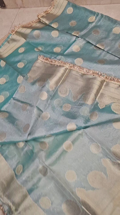 Tissue Banarasi Saree 1 with lace Border