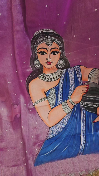 Raga Tissue HandPaint Saree 1