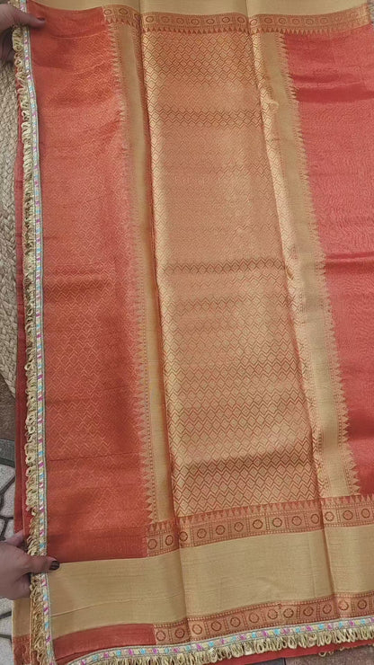 Tissue Banarasi Saree 3 with lace Border