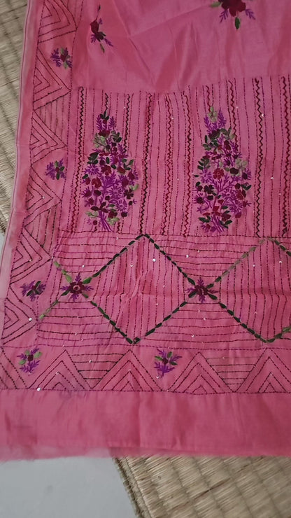 Gulrosa Pink Heritage Saree